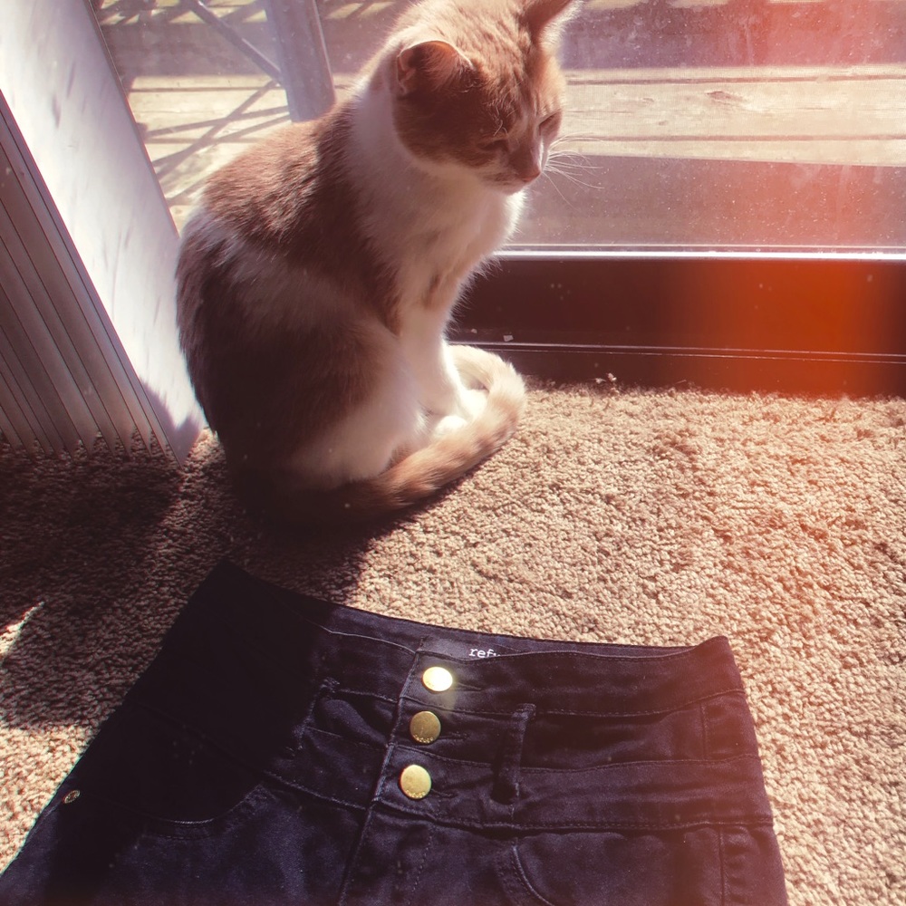 Black high waisted jeans